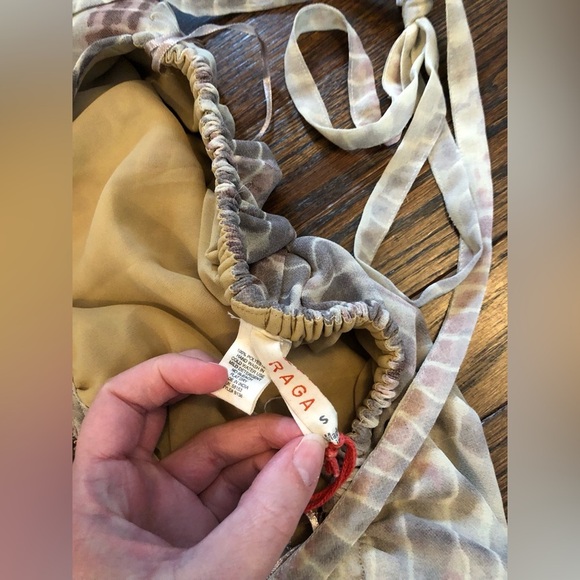 RAGA Women's S Aphrodite Maxi Multi-Color Boho Halter Dress w/Beaded Collar NWT - Picture 7 of 16